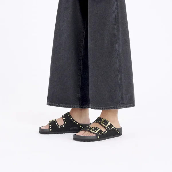 Arizona Rivets Suede Leather Black - Image 2
