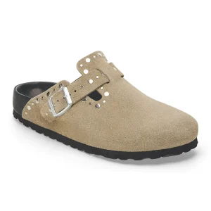 Boston Rivets Suede Leather Taupe