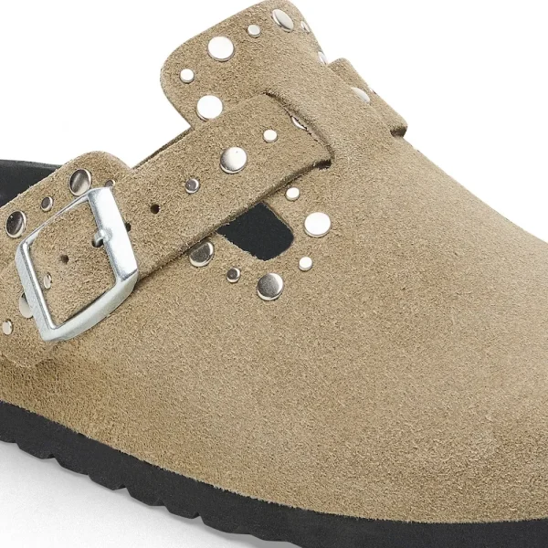 Boston Rivets Suede Leather Taupe - Image 8
