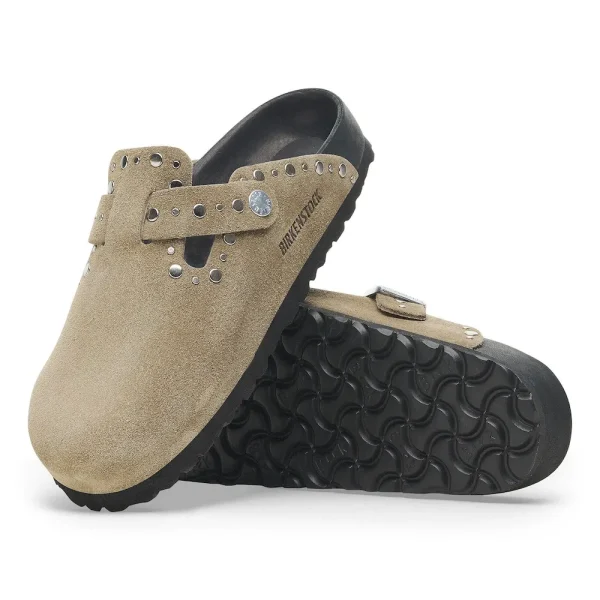 Boston Rivets Suede Leather Taupe - Image 4