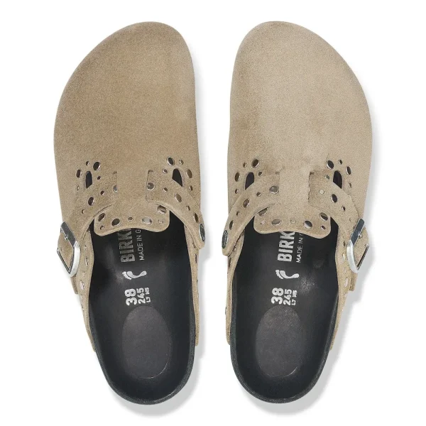 Boston Rivets Suede Leather Taupe - Image 5