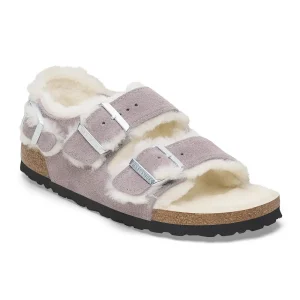 Milano Suede Shearling Suede Leather-Shearling Faded Purple