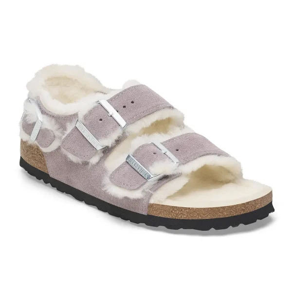 Milano Suede Shearling Suede Leather-Shearling Faded Purple