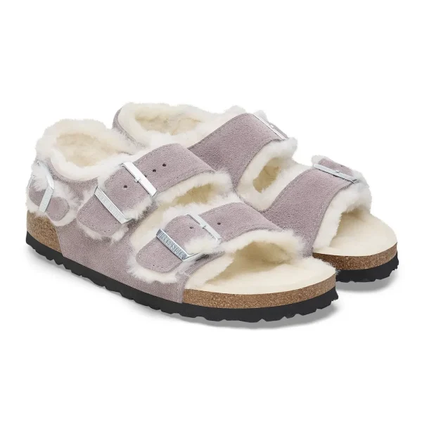Milano Suede Shearling Suede Leather-Shearling Faded Purple - Image 4