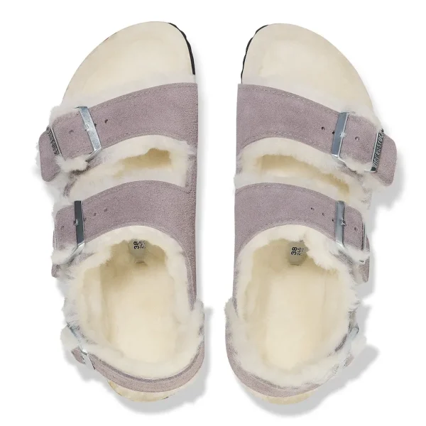 Milano Suede Shearling Suede Leather-Shearling Faded Purple - Image 3