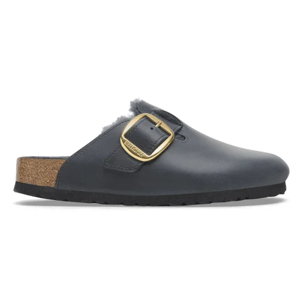Boston Big Buckle Shearling Oiled Leather Midnight Blue - Image 7