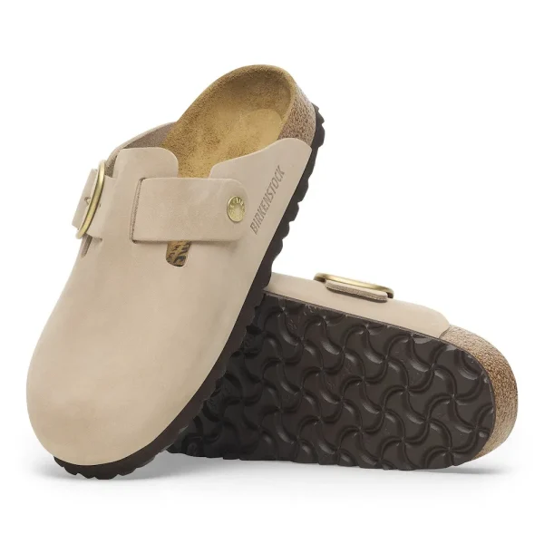 Boston Big Buckle Nubuck Leather Sandcastle - Image 4