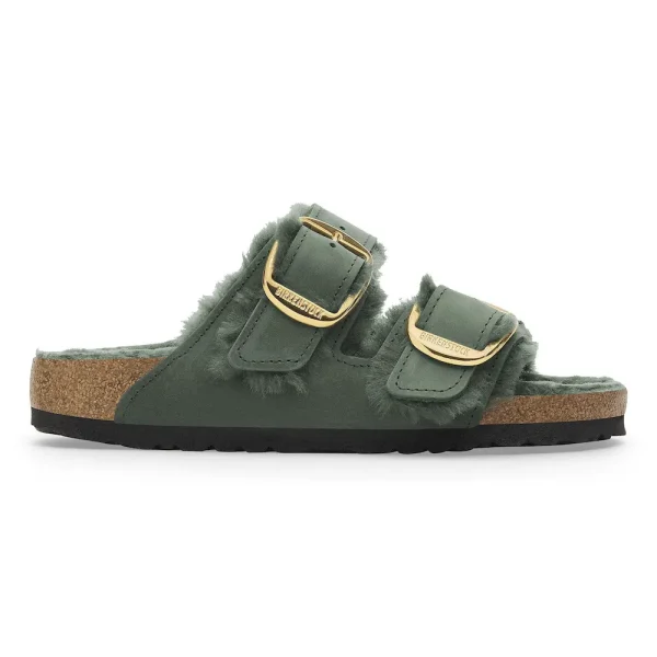Arizona Big Buckle Shearling Oiled Leather Thyme - Image 7