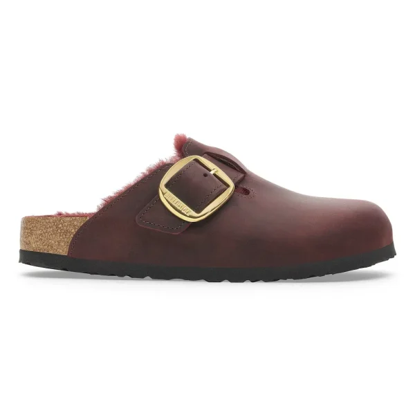 Boston Big Buckle Shearling Oiled Leather Zinfandel - Image 7