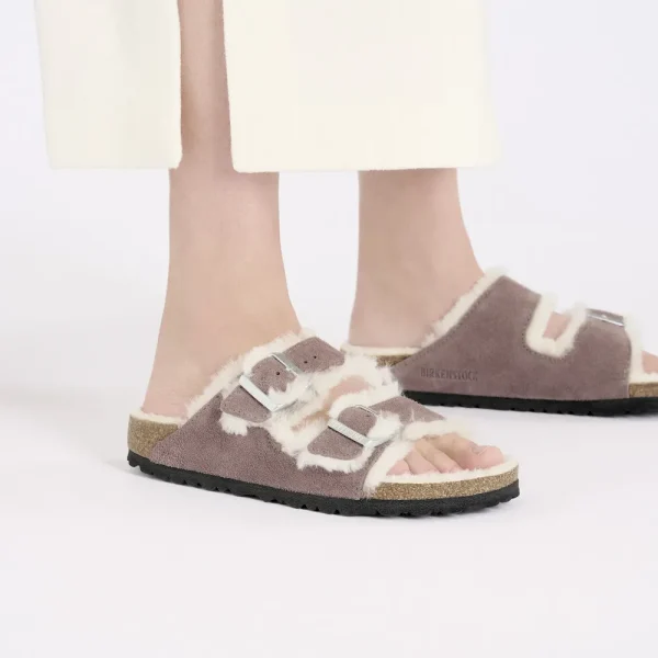 Arizona Shearling Suede Leather Faded Purple - Image 3