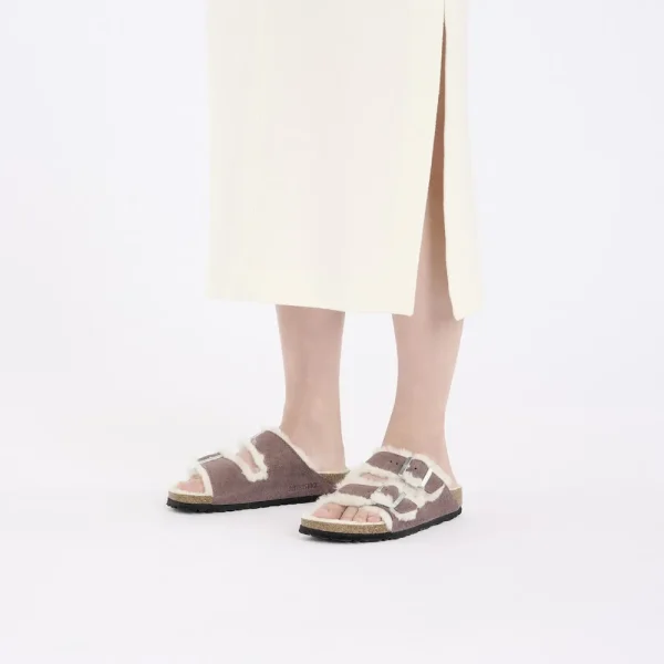 Arizona Shearling Suede Leather Faded Purple - Image 2