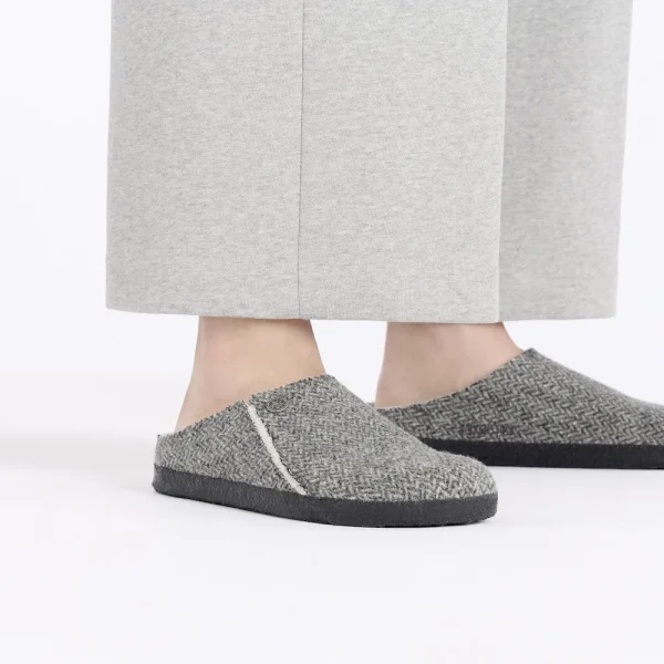 Zermatt Wool Felt Herringbone Gray - Image 3