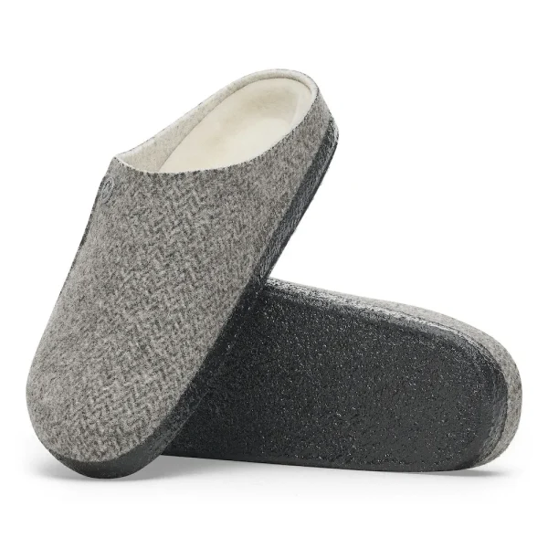Zermatt Wool Felt Herringbone Gray - Image 4