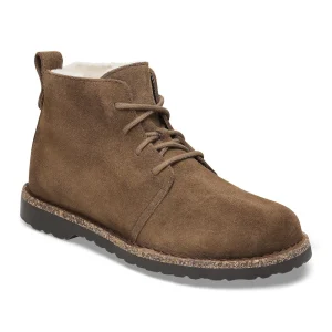 Uppsala Mid Shearling Suede Leather Dark Tea