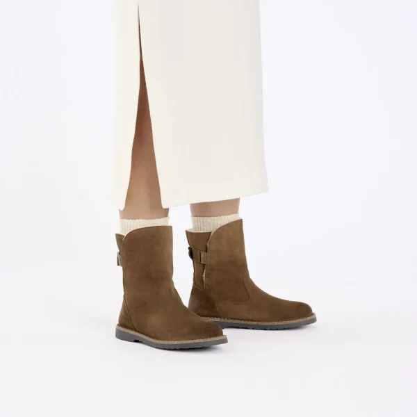 Uppsala Shearling Suede Leather Dark Tea - Image 2