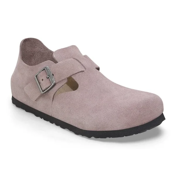 London Suede Leather Faded Purple