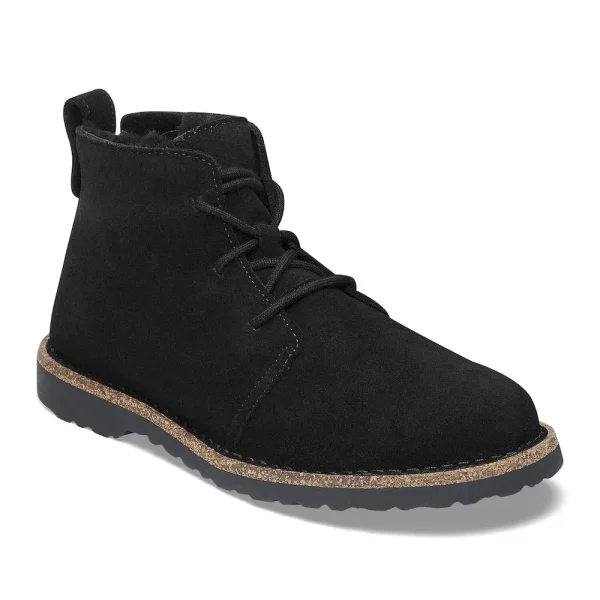 Uppsala Mid Shearling Suede Leather Black