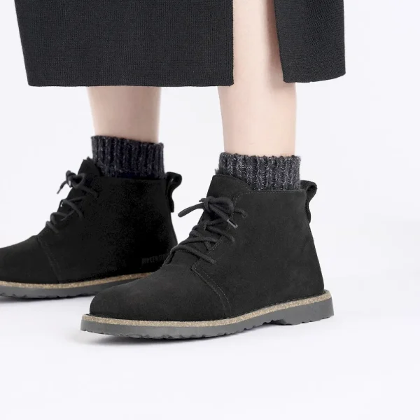 Uppsala Mid Shearling Suede Leather Black - Image 3