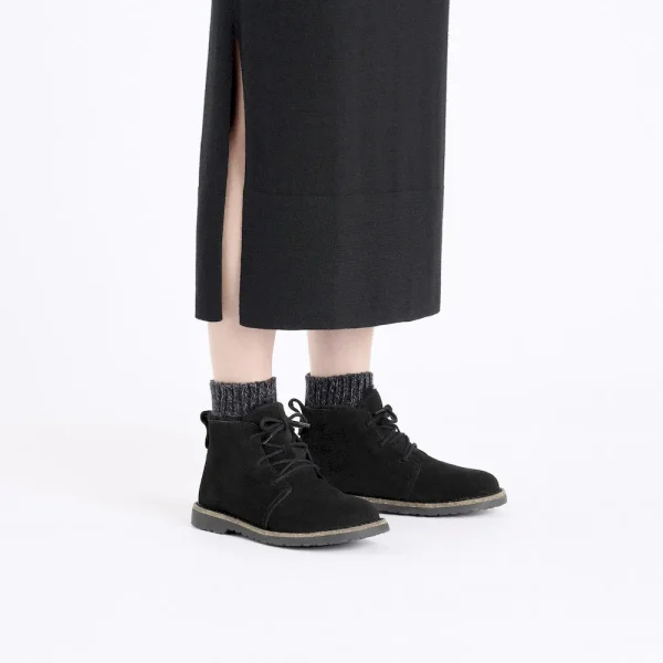 Uppsala Mid Shearling Suede Leather Black - Image 2