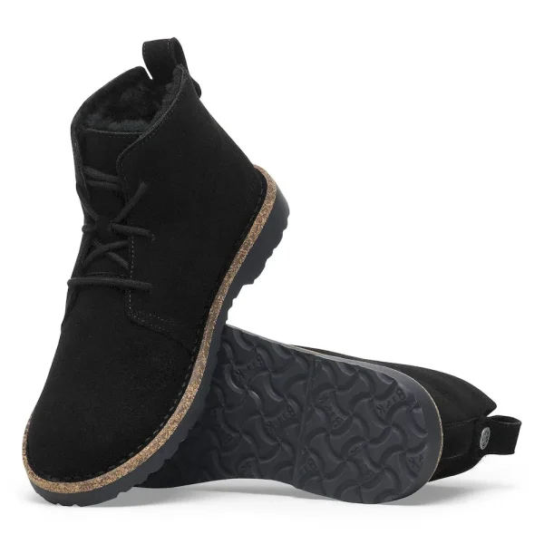 Uppsala Mid Shearling Suede Leather Black - Image 4