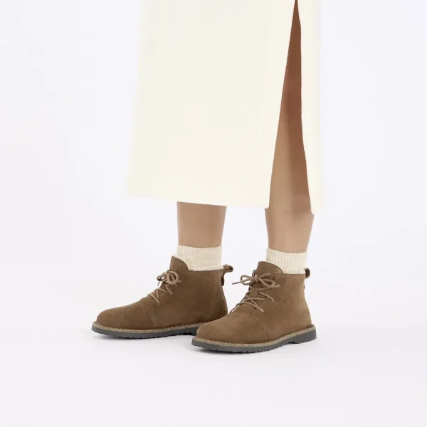 Uppsala Mid Shearling Suede Leather Dark Tea - Image 2