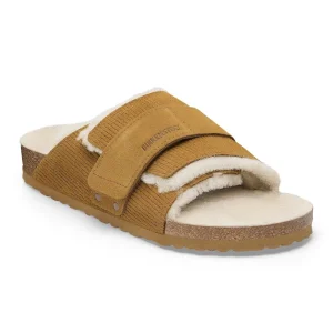 Kyoto Shearling Suede Leather-Shearling Corduroy Cork Brown