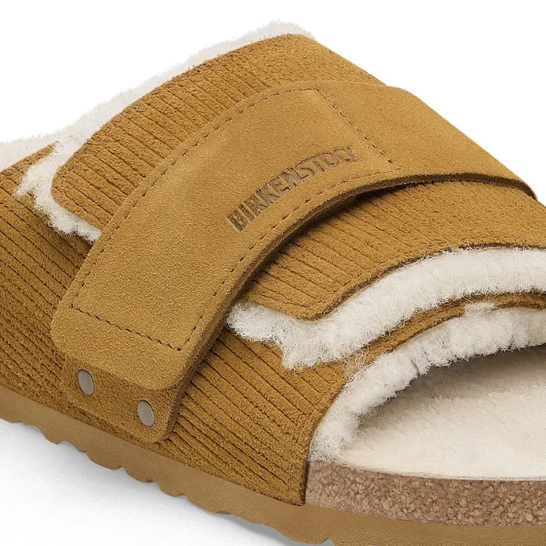Kyoto Shearling Suede Leather-Shearling Corduroy Cork Brown - Image 6