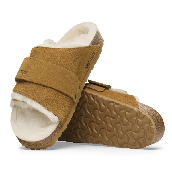 Kyoto Shearling Suede Leather-Shearling Corduroy Cork Brown - Image 2