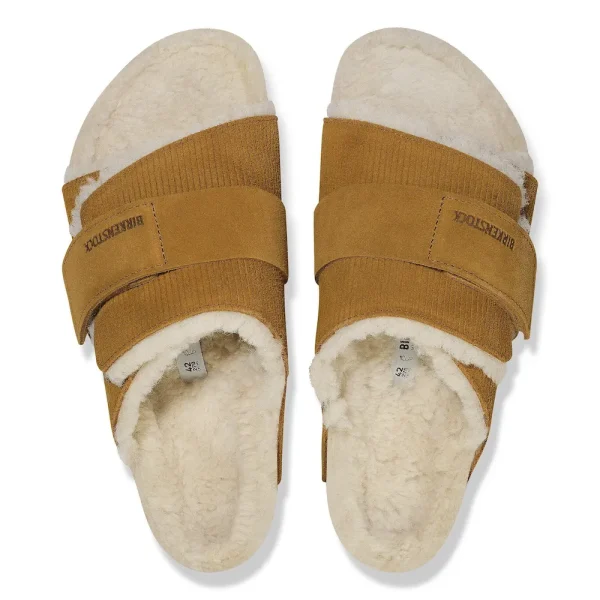 Kyoto Shearling Suede Leather-Shearling Corduroy Cork Brown - Image 3