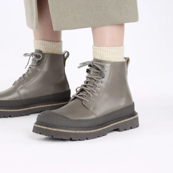 Prescott Lace Women Oiled Leather Concrete Gray - Image 3