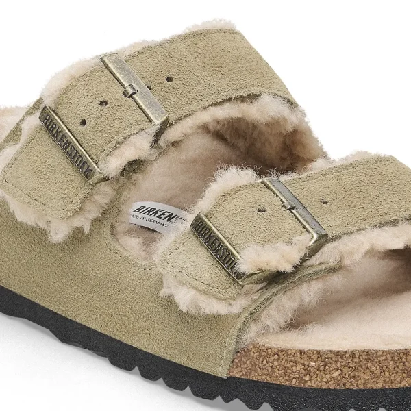 Arizona Shearling Suede Leather Taupe - Image 6