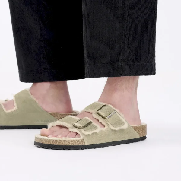 Arizona Shearling Suede Leather Taupe - Image 8