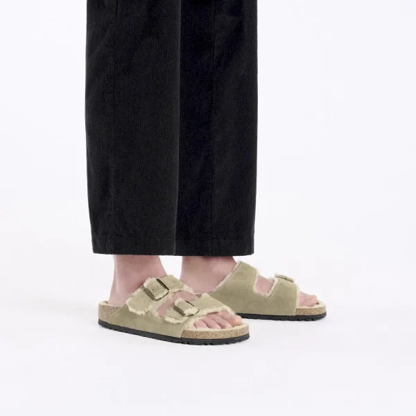 Arizona Shearling Suede Leather Taupe - Image 7