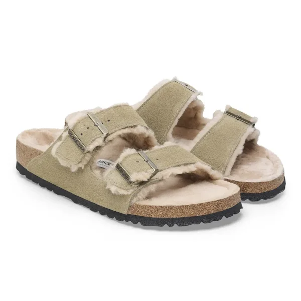 Arizona Shearling Suede Leather Taupe - Image 4