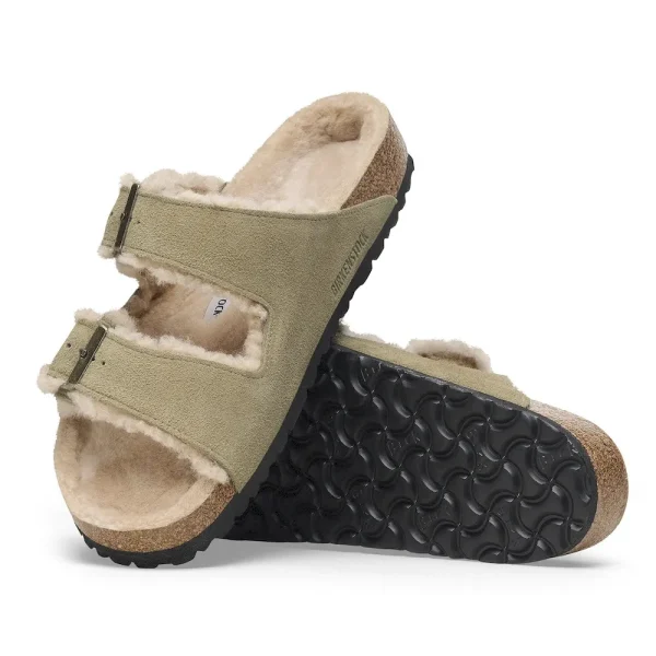 Arizona Shearling Suede Leather Taupe - Image 2