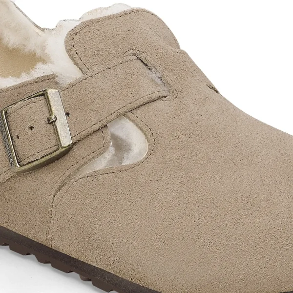 London Shearling Suede Leather Taupe - Image 8