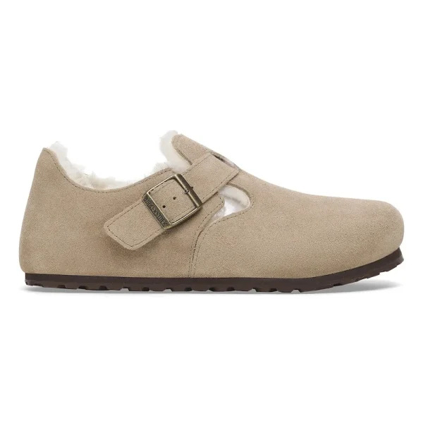 London Shearling Suede Leather Taupe - Image 7
