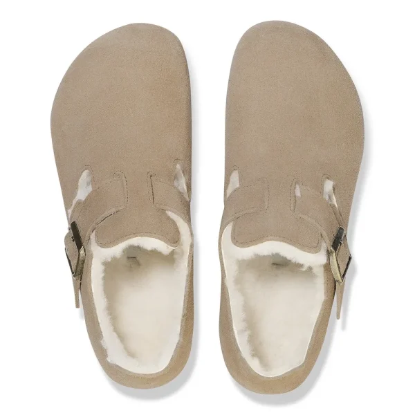London Shearling Suede Leather Taupe - Image 5