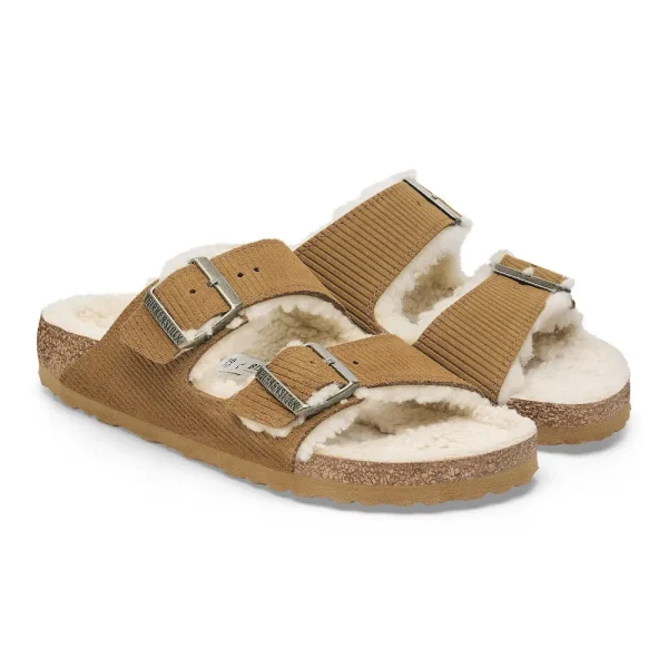 Arizona Shearling Suede Leather-Shearling Corduroy Cork Brown - Image 6
