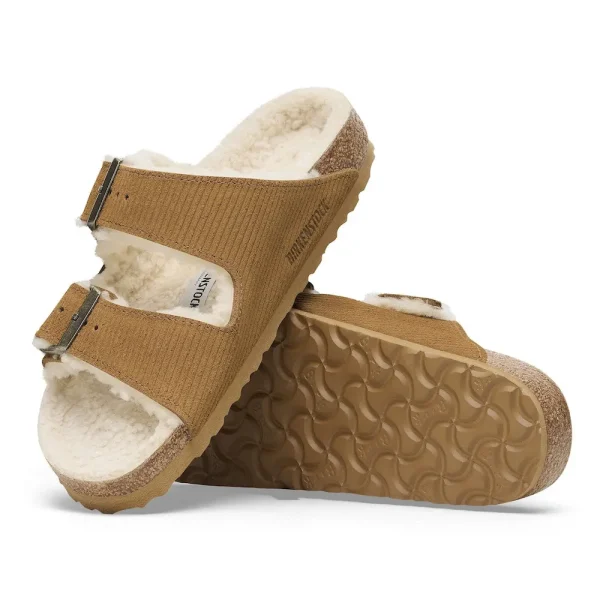 Arizona Shearling Suede Leather-Shearling Corduroy Cork Brown - Image 4