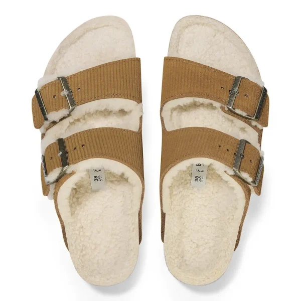 Arizona Shearling Suede Leather-Shearling Corduroy Cork Brown - Image 5