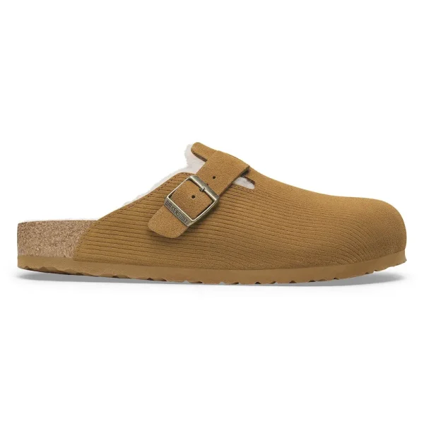 Boston Teddy Shearling Suede Leather-Shearling Corduroy Cork Brown - Image 7