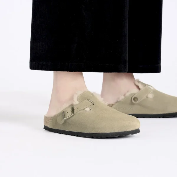Boston Shearling Suede Leather Taupe - Image 3