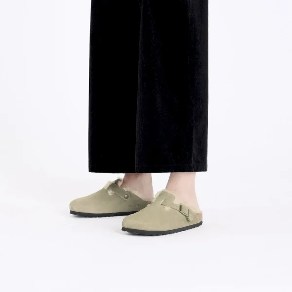 Boston Shearling Suede Leather Taupe - Image 2