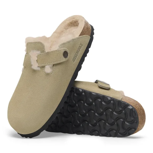 Boston Shearling Suede Leather Taupe - Image 4