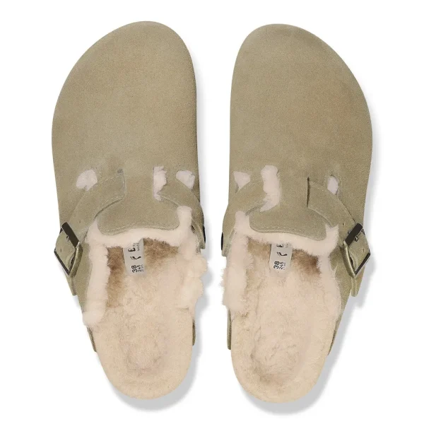 Boston Shearling Suede Leather Taupe - Image 5