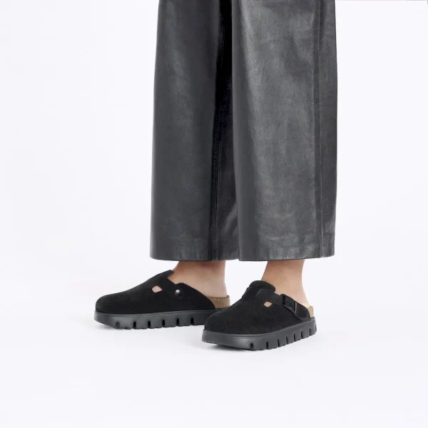 Boston Chunky Suede Leather Black/Black - Image 2