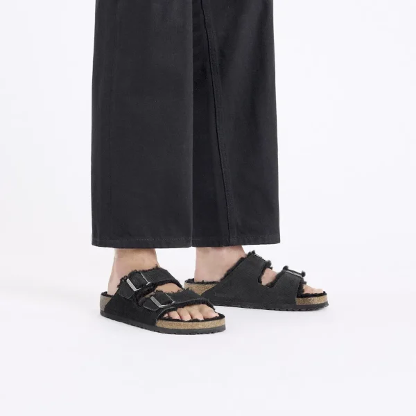Arizona Shearling Suede Leather-Shearling Corduroy Black - Image 8