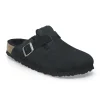Boston Teddy Shearling Suede Leather-Shearling Corduroy Black