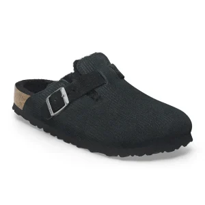 Boston Teddy Shearling Suede Leather-Shearling Corduroy Black